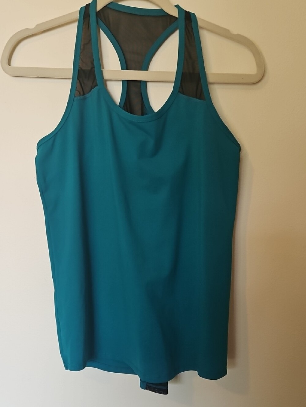 Fabletics Sz L Teal Mesh-Back Racer Tank Top